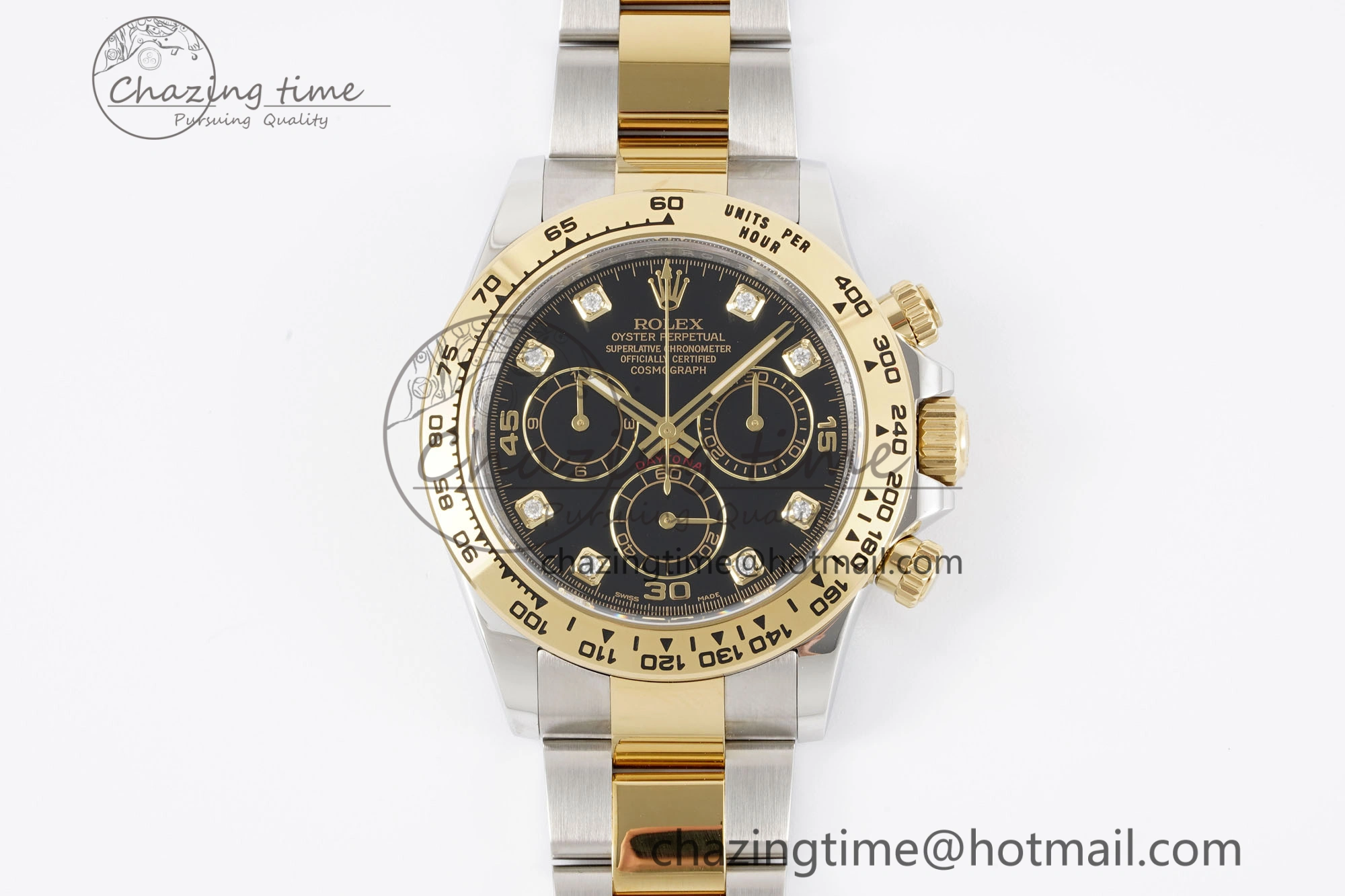 Daytona 116503 Clean 1:1 Best Edition Black Diam Dial on SS YG Bracelet SA4130 V2