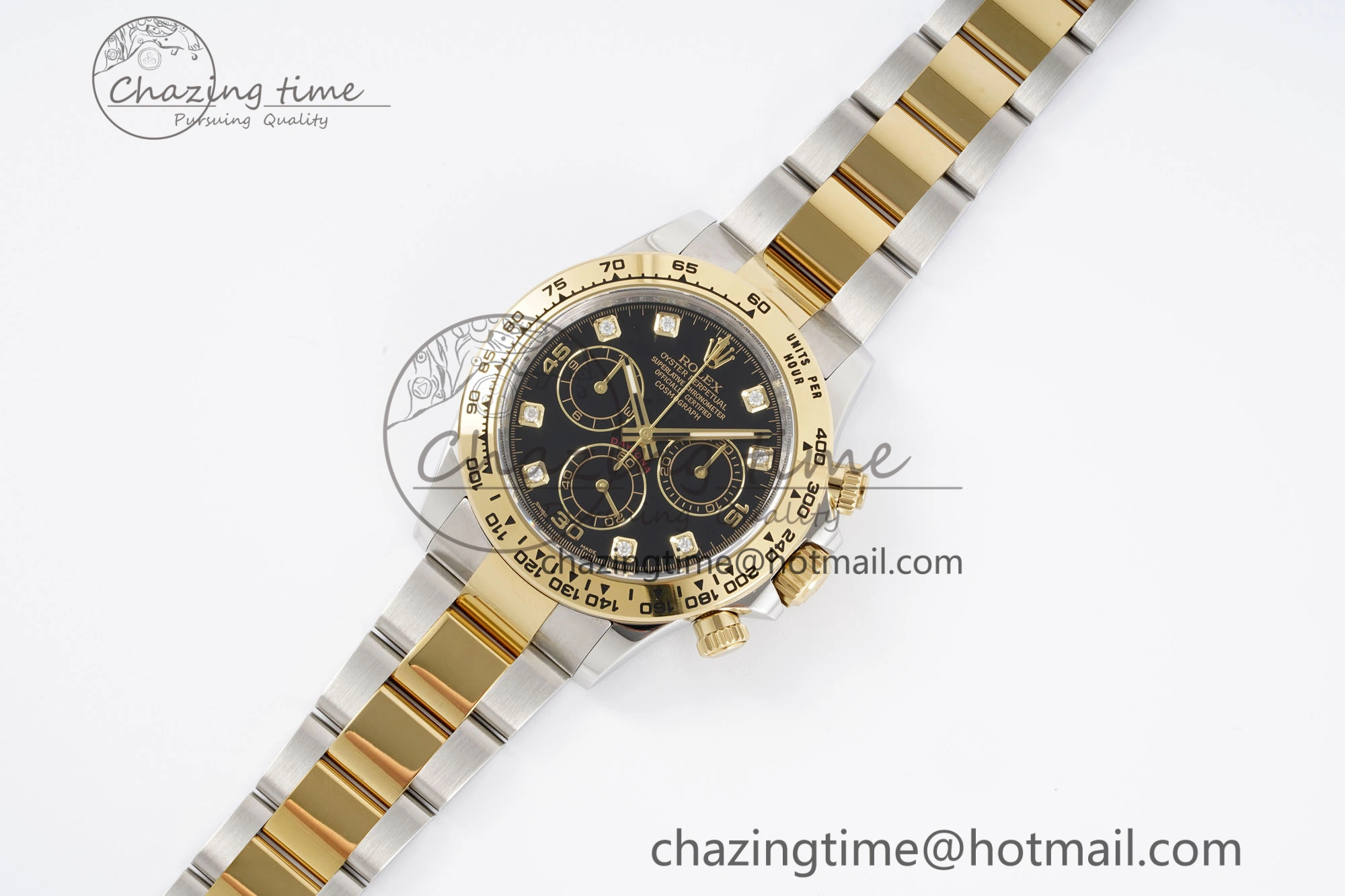 Daytona 116503 Clean 1:1 Best Edition Black Diam Dial on SS YG Bracelet SA4130 V2