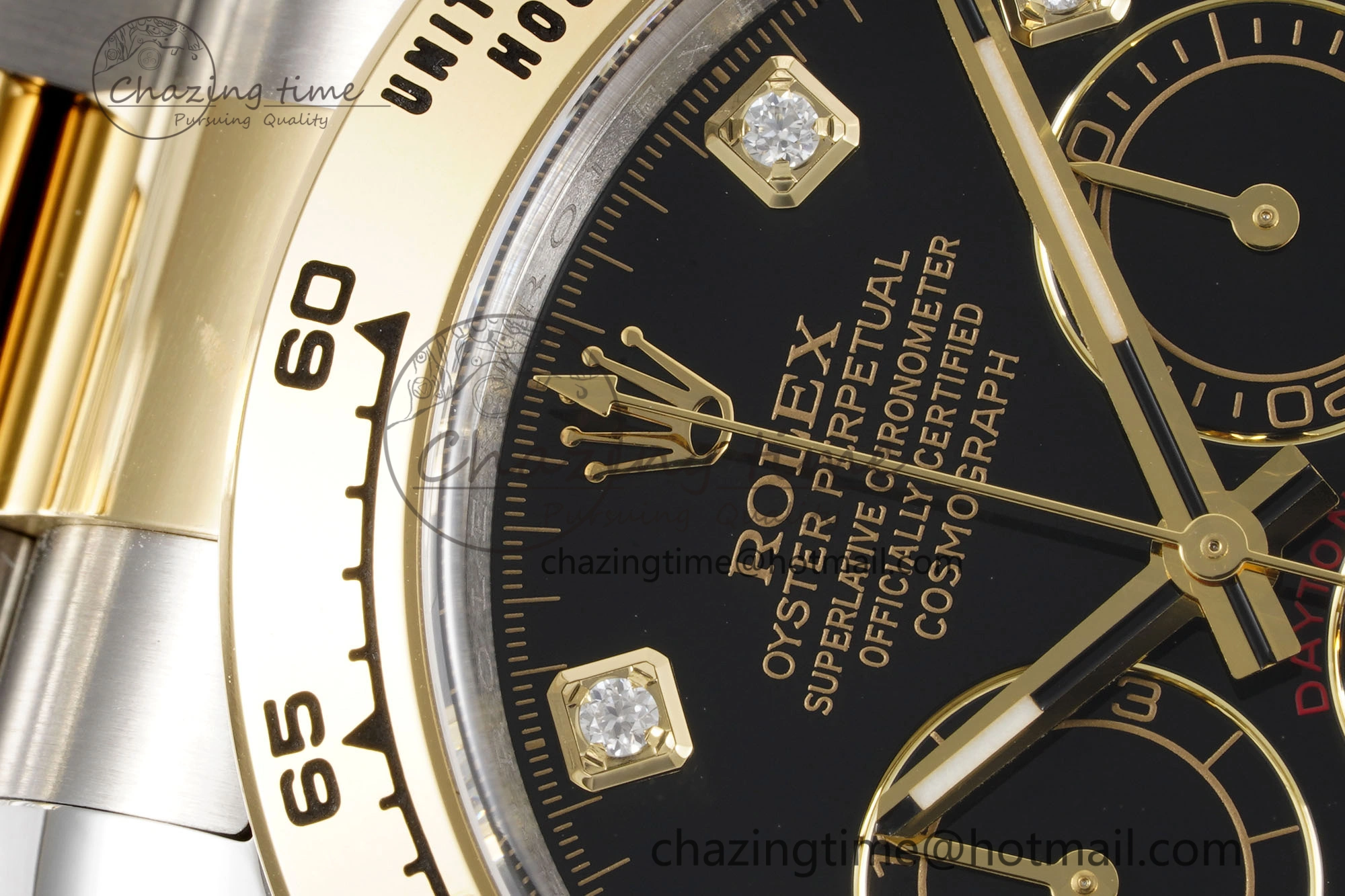 Daytona 116503 Clean 1:1 Best Edition Black Diam Dial on SS YG Bracelet SA4130 V2
