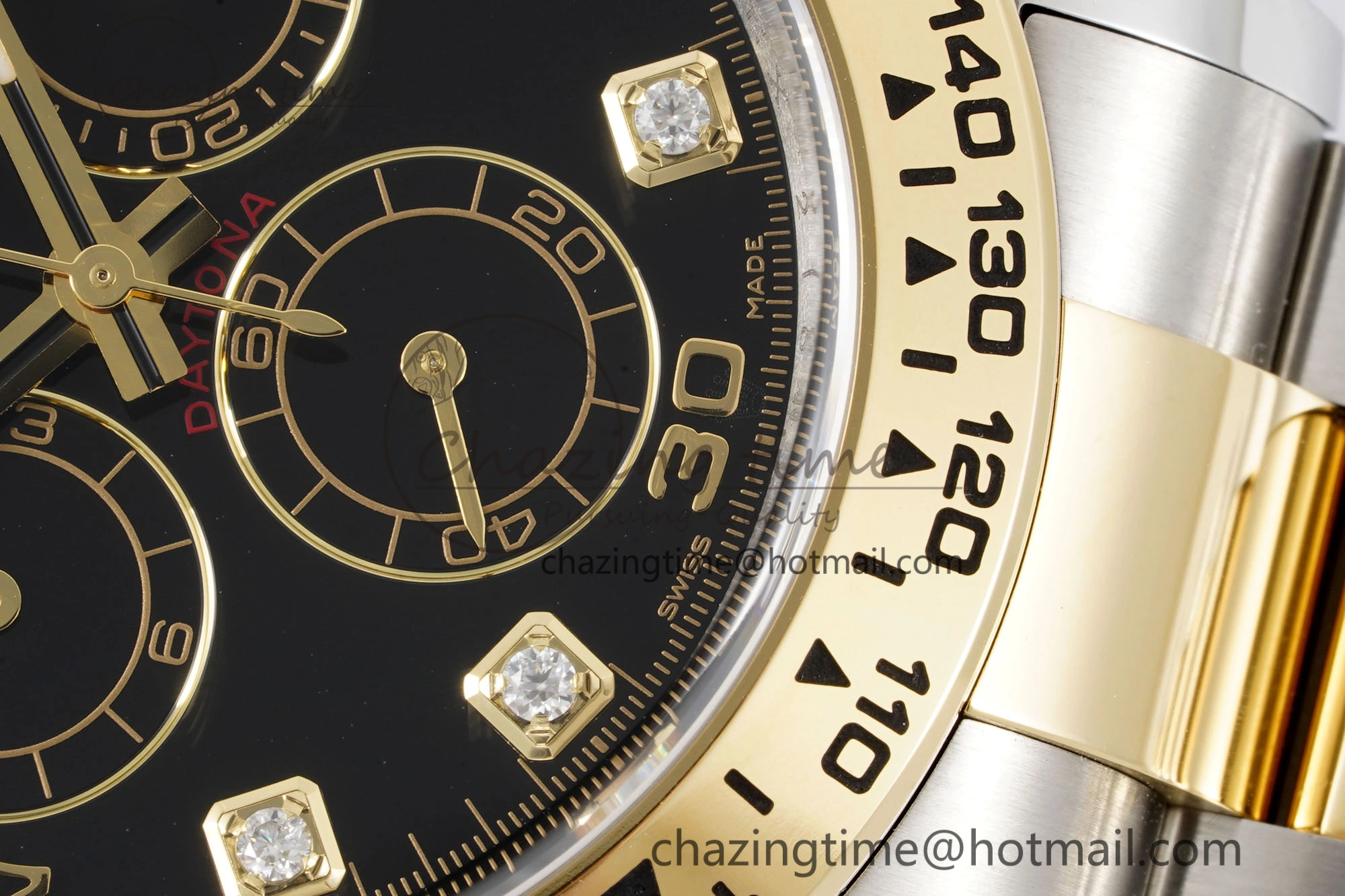 Daytona 116503 Clean 1:1 Best Edition Black Diam Dial on SS YG Bracelet SA4130 V2