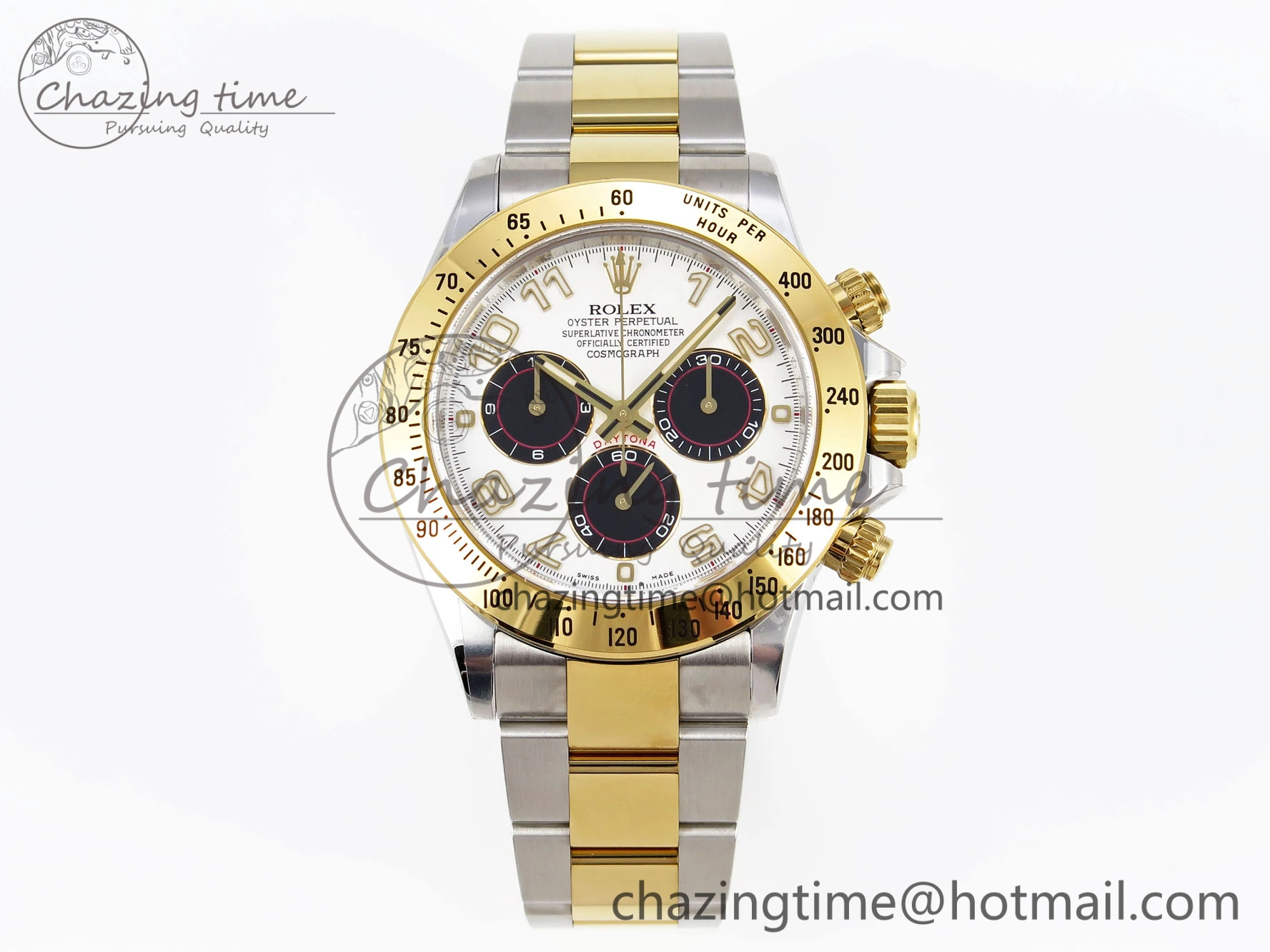 Daytona 116503 Clean 1:1 Best Edition White Dial Arabic Markers on SS YG Bracelet SA4130 V2