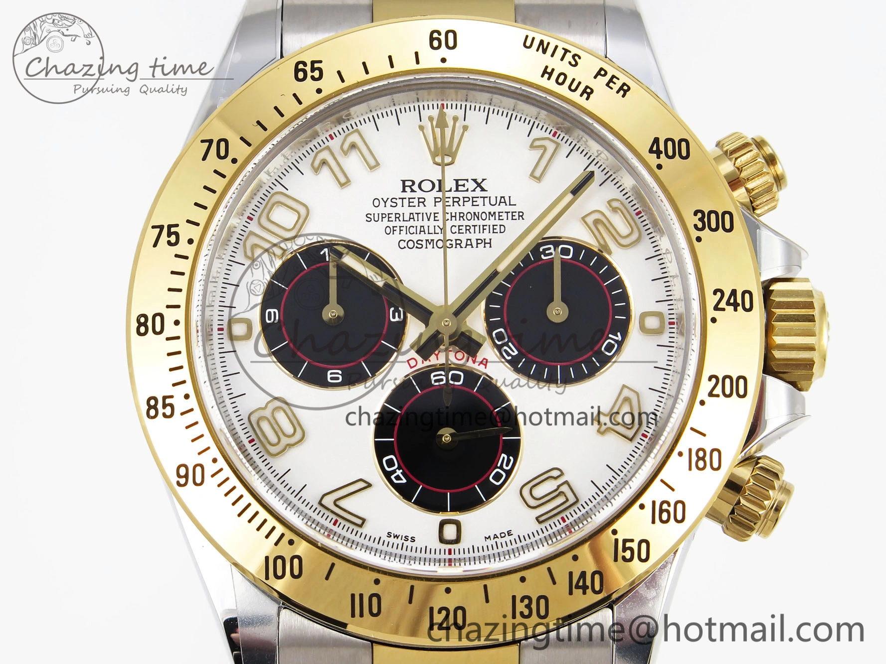 Daytona 116503 Clean 1:1 Best Edition White Dial Arabic Markers on SS YG Bracelet SA4130 V2