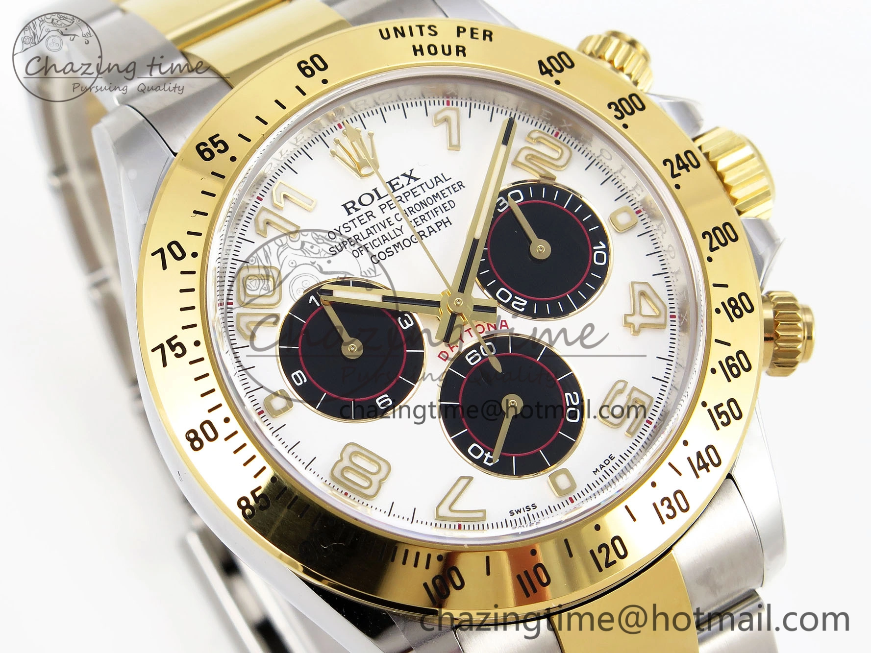 Daytona 116503 Clean 1:1 Best Edition White Dial Arabic Markers on SS YG Bracelet SA4130 V2