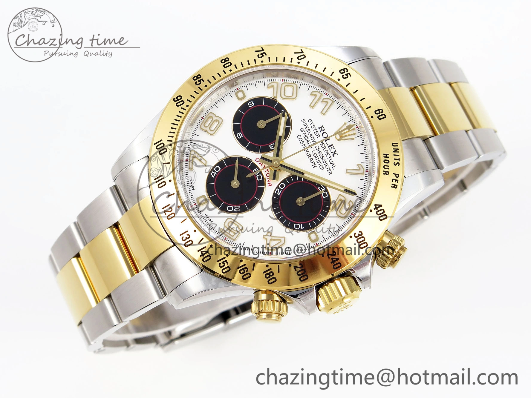 Daytona 116503 Clean 1:1 Best Edition White Dial Arabic Markers on SS YG Bracelet SA4130 V2
