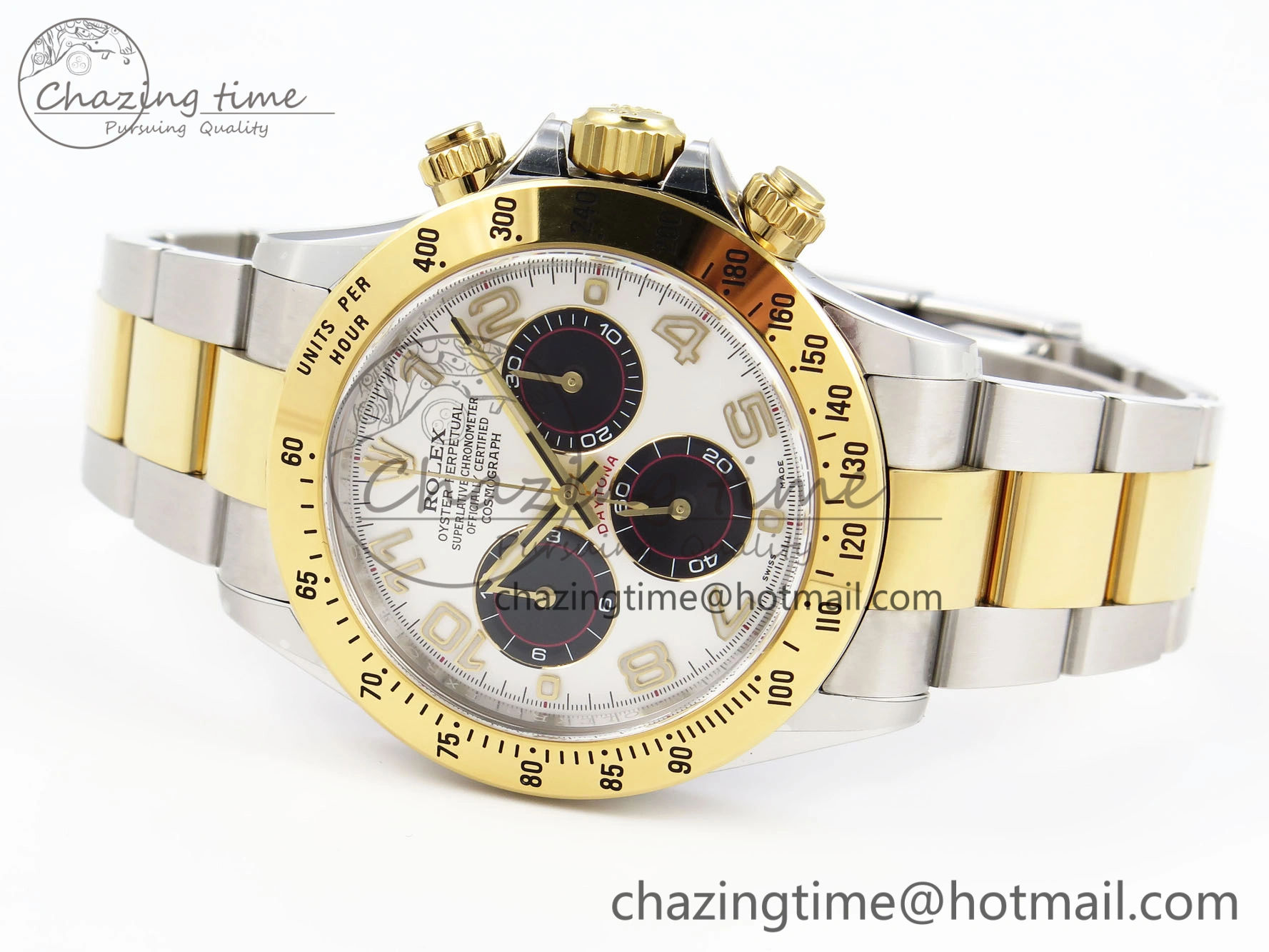 Daytona 116503 Clean 1:1 Best Edition White Dial Arabic Markers on SS YG Bracelet SA4130 V2