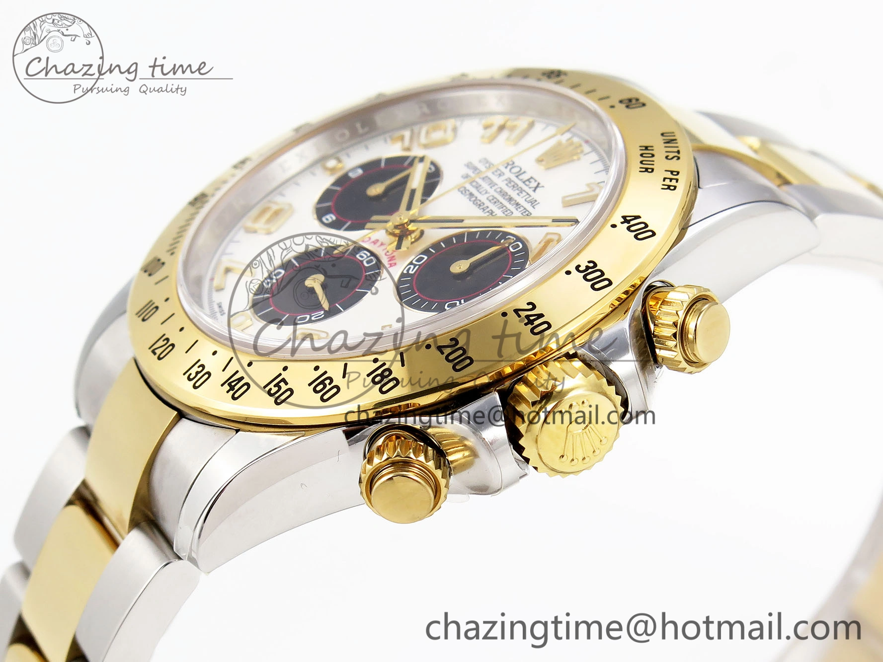 Daytona 116503 Clean 1:1 Best Edition White Dial Arabic Markers on SS YG Bracelet SA4130 V2
