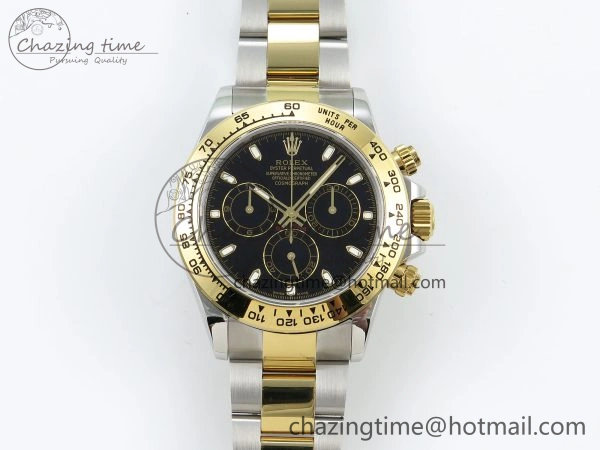 Daytona 116503 QF 1:1 Best Edition Black Dial on SS YG Bracelet SH4130 V3 (Gain Weight)