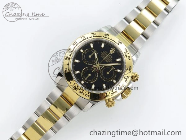 Daytona 116503 QF 1:1 Best Edition Black Dial on SS YG Bracelet SH4130 V3 (Gain Weight)