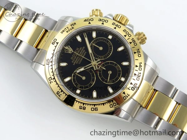 Daytona 116503 QF 1:1 Best Edition Black Dial on SS YG Bracelet SH4130 V3 (Gain Weight)