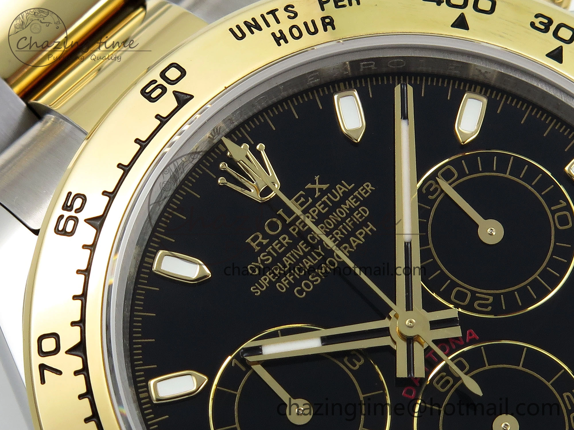 Daytona 116503 QF 1:1 Best Edition Black Dial on SS YG Bracelet SH4130 V3 (Gain Weight)