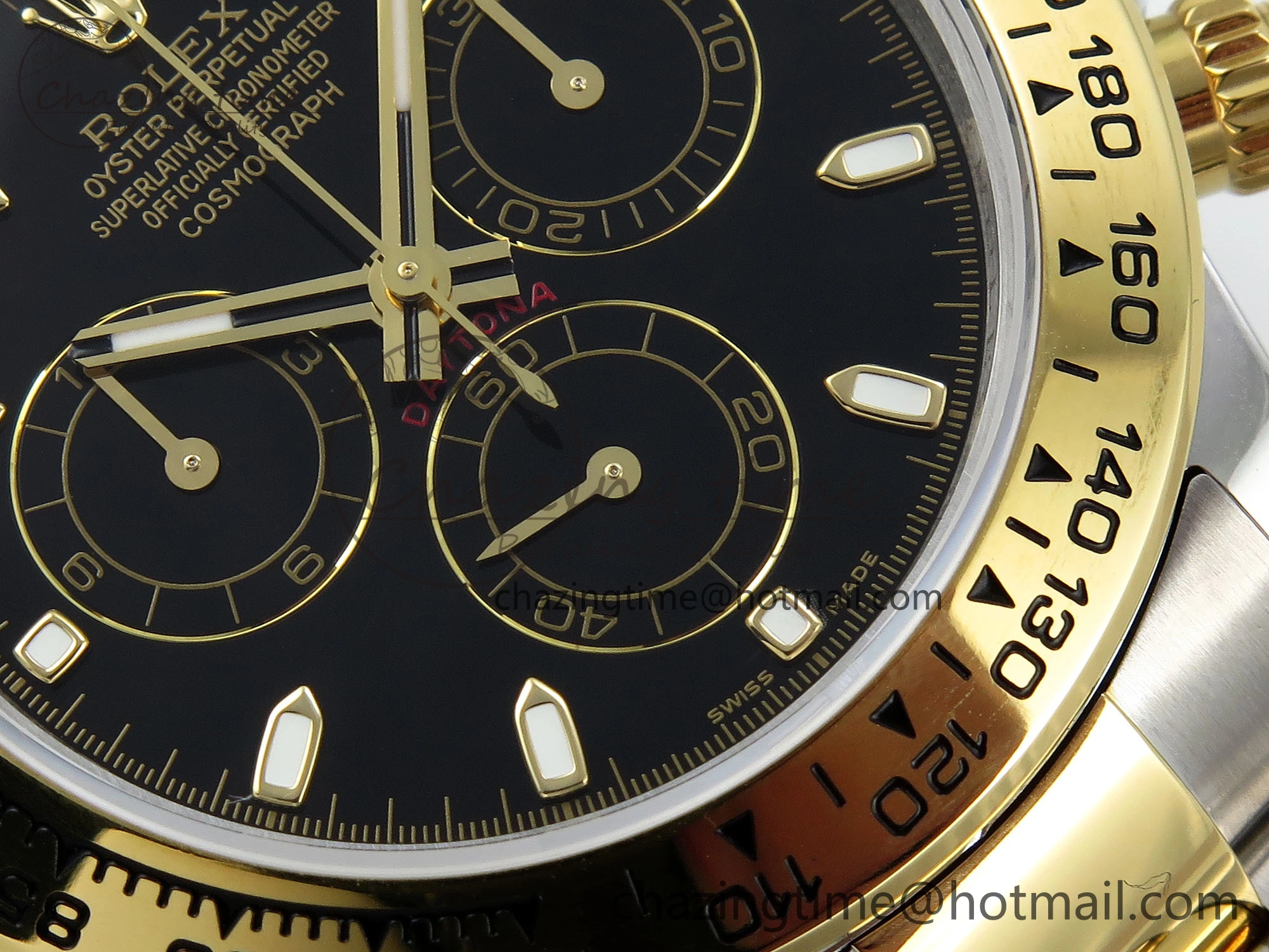 Daytona 116503 QF 1:1 Best Edition Black Dial on SS YG Bracelet SH4130 V3 (Gain Weight)