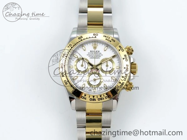 Daytona 116503 QF 1:1 Best Edition White Dial on SS YG Bracelet SH4130 V3 (Gain Weight)