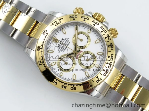 Daytona 116503 QF 1:1 Best Edition White Dial on SS YG Bracelet SH4130 V3 (Gain Weight)