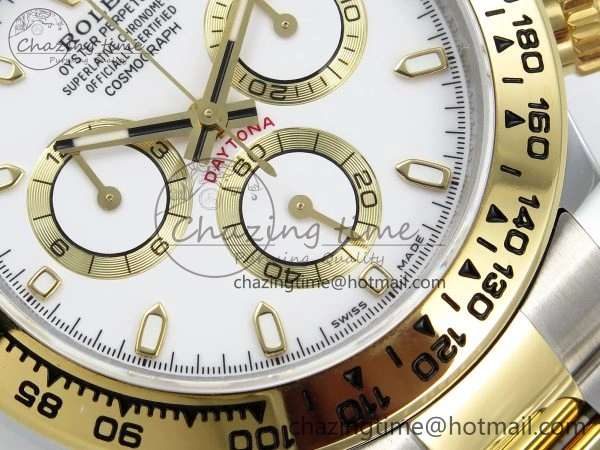 Daytona 116503 QF 1:1 Best Edition White Dial on SS YG Bracelet SH4130 V3 (Gain Weight)