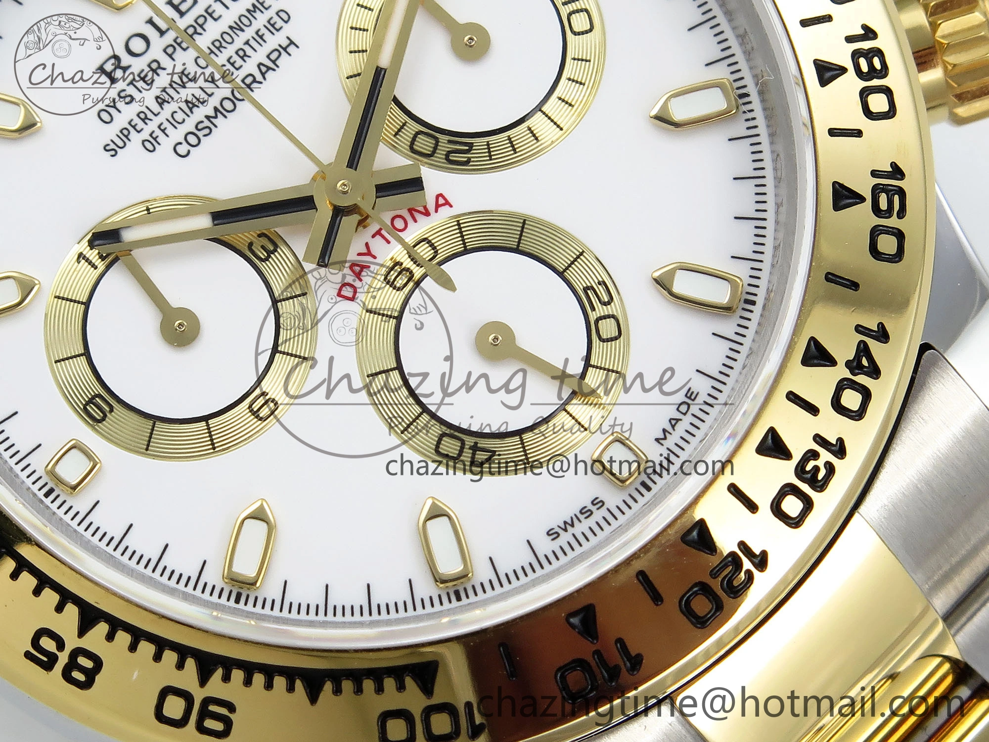 Daytona 116503 QF 1:1 Best Edition White Dial on SS YG Bracelet SH4130 V3 (Gain Weight)