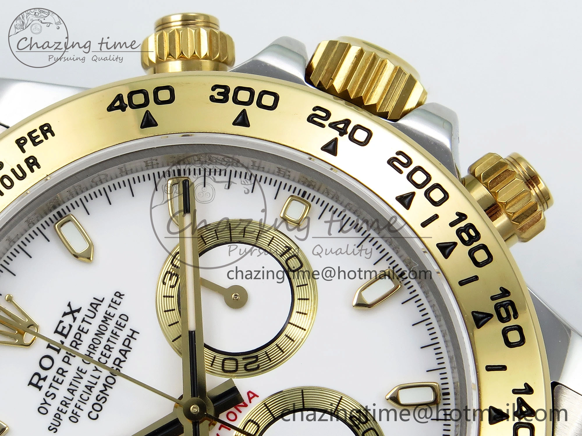 Daytona 116503 QF 1:1 Best Edition White Dial on SS YG Bracelet SH4130 V3 (Gain Weight)