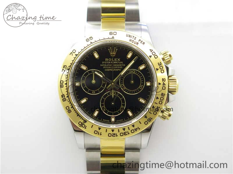 Daytona 116503 SS YG Noob 1:1 Best Edition 904L SS Case and Bracelet Black Dial SA4130 V3