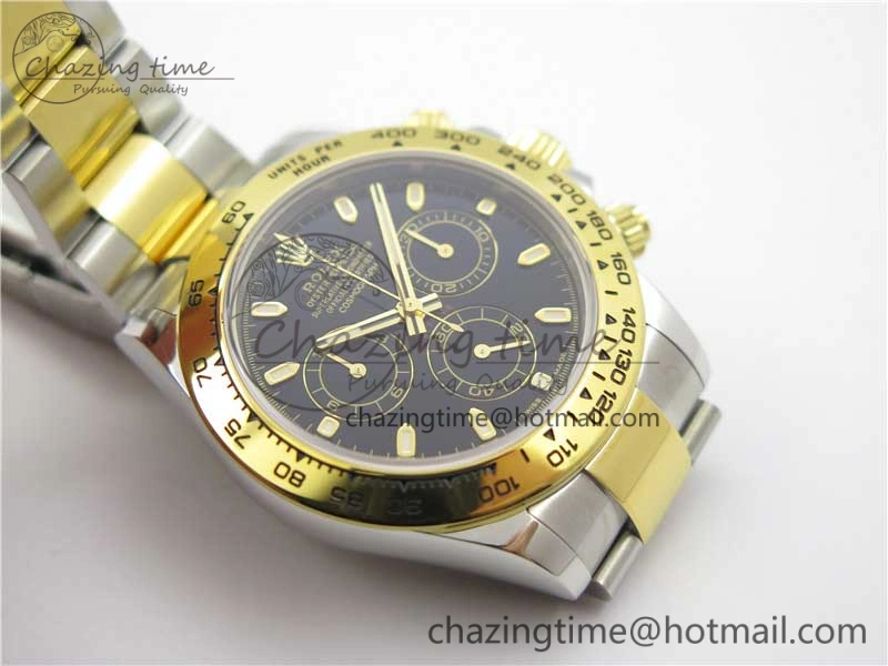 Daytona 116503 SS YG Noob 1:1 Best Edition 904L SS Case and Bracelet Black Dial SA4130 V3