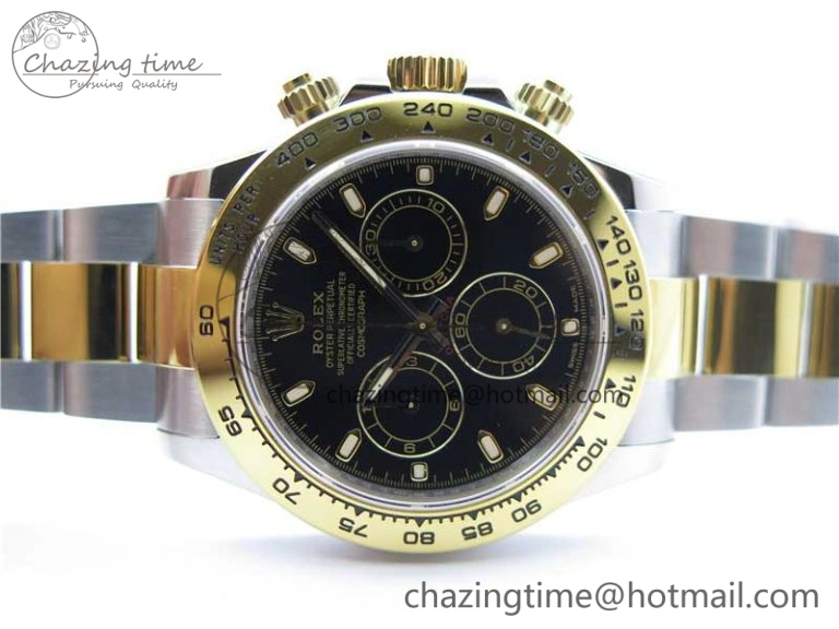 Daytona 116503 SS YG Noob 1:1 Best Edition 904L SS Case and Bracelet Black Dial SA4130 V3