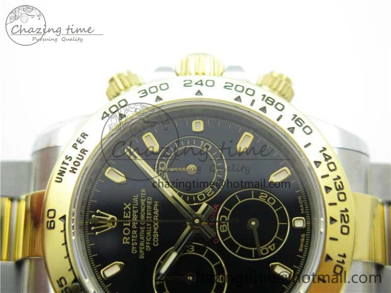 Daytona 116503 SS YG Noob 1:1 Best Edition 904L SS Case and Bracelet Black Dial SA4130 V3
