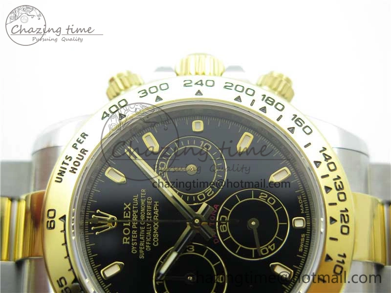 Daytona 116503 SS YG Noob 1:1 Best Edition 904L SS Case and Bracelet Black Dial SA4130 V3