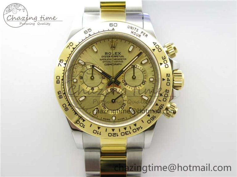 Daytona 116503 SS YG Noob 1:1 Best Edition 904L SS Case and Bracelet Gold Dial SA4130 V3
