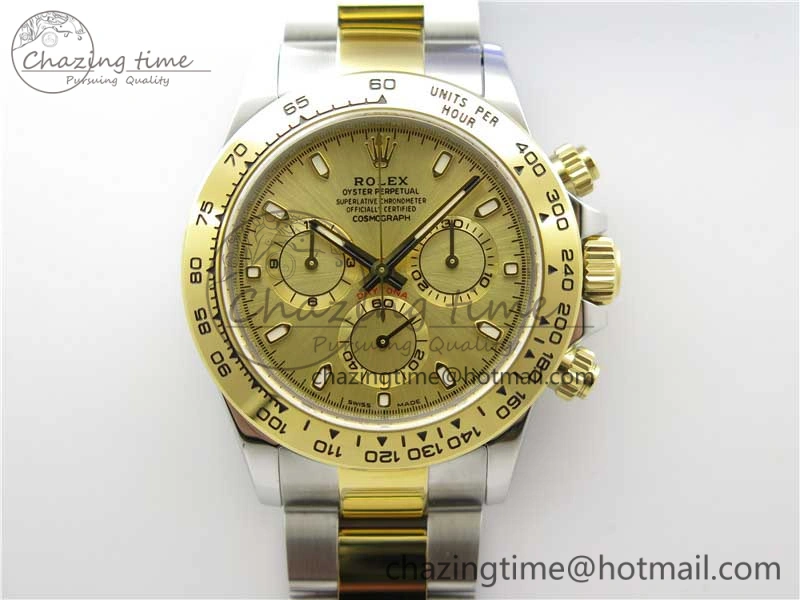 Daytona 116503 SS YG Noob 1:1 Best Edition 904L SS Case and Bracelet Gold Dial SA4130 V3