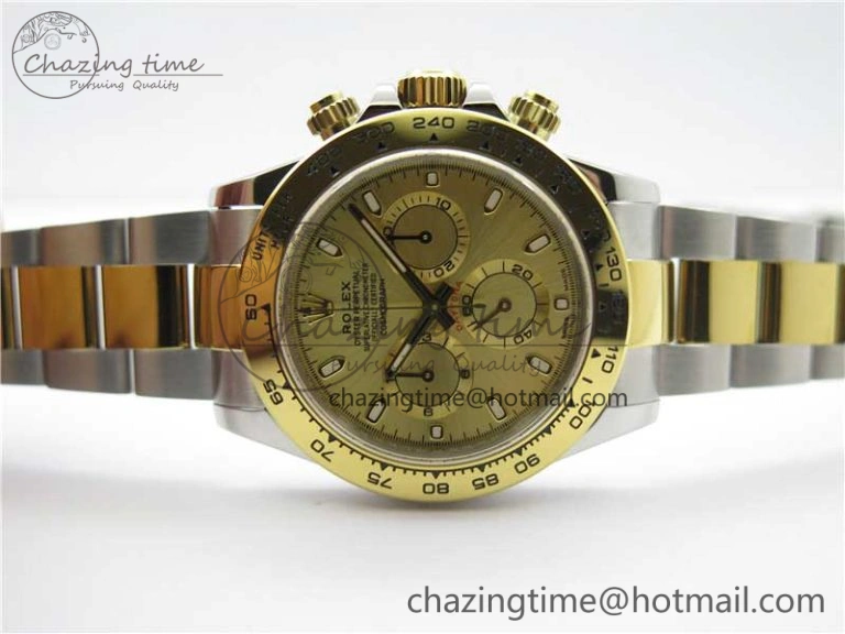 Daytona 116503 SS YG Noob 1:1 Best Edition 904L SS Case and Bracelet Gold Dial SA4130 V3