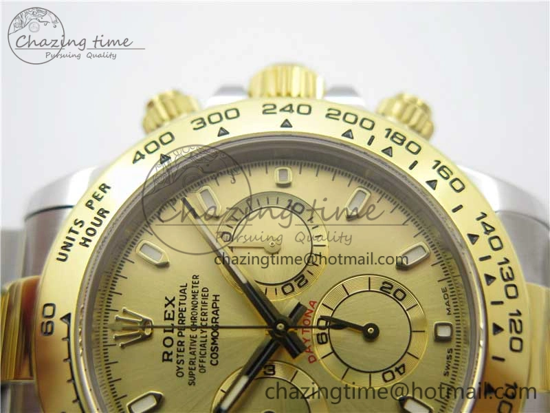 Daytona 116503 SS YG Noob 1:1 Best Edition 904L SS Case and Bracelet Gold Dial SA4130 V3
