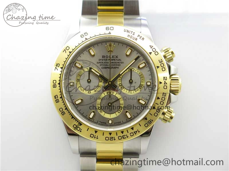 Daytona 116503 SS YG Noob 1:1 Best Edition 904L SS Case and Bracelet Gray Dial SA4130 V3
