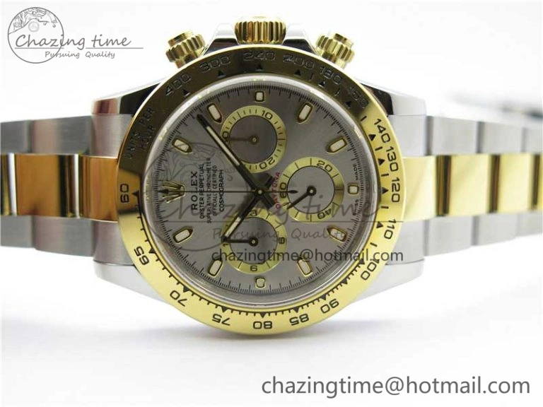 Daytona 116503 SS YG Noob 1:1 Best Edition 904L SS Case and Bracelet Gray Dial SA4130 V3