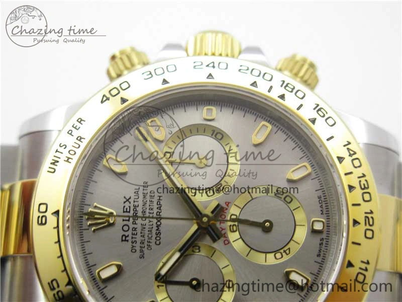 Daytona 116503 SS YG Noob 1:1 Best Edition 904L SS Case and Bracelet Gray Dial SA4130 V3