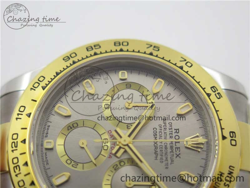 Daytona 116503 SS YG Noob 1:1 Best Edition 904L SS Case and Bracelet Gray Dial SA4130 V3