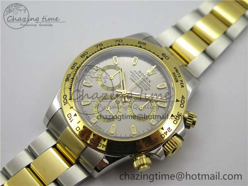 Daytona 116503 SS YG Noob 1:1 Best Edition 904L SS Case and Bracelet Gray Dial SA4130 V3