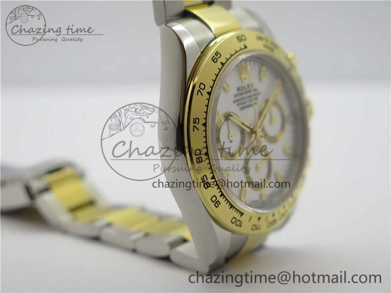 Daytona 116503 SS YG Noob 1:1 Best Edition 904L SS Case and Bracelet White Dial SA4130 V3