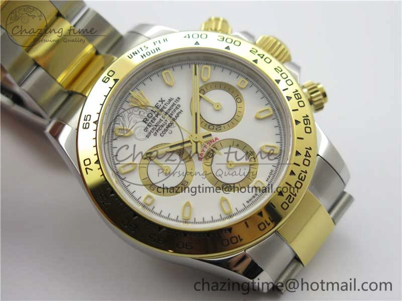 Daytona 116503 SS YG Noob 1:1 Best Edition 904L SS Case and Bracelet White Dial SA4130 V3