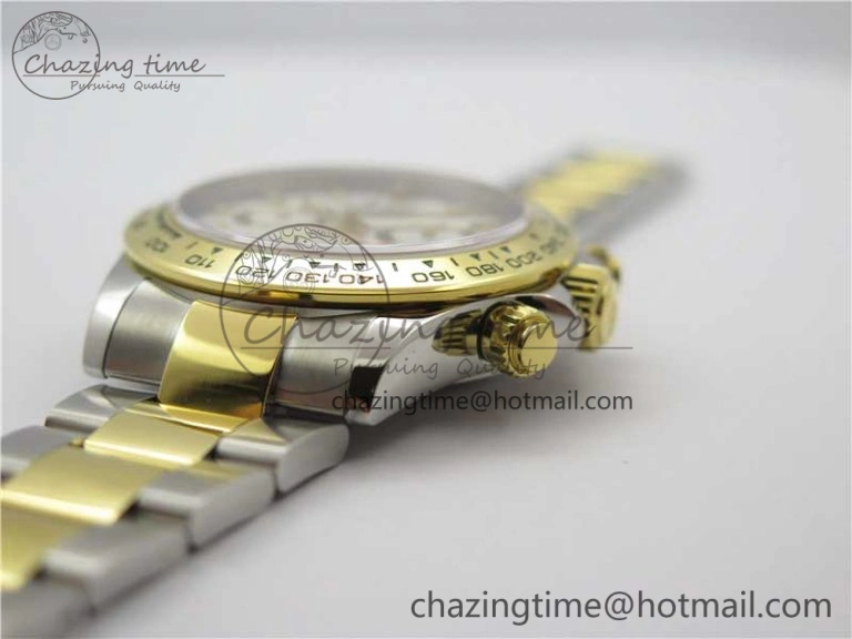 Daytona 116503 SS YG Noob 1:1 Best Edition 904L SS Case and Bracelet White Dial SA4130 V3