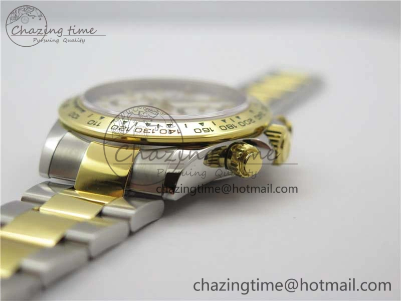 Daytona 116503 SS YG Noob 1:1 Best Edition 904L SS Case and Bracelet White Dial SA4130 V3