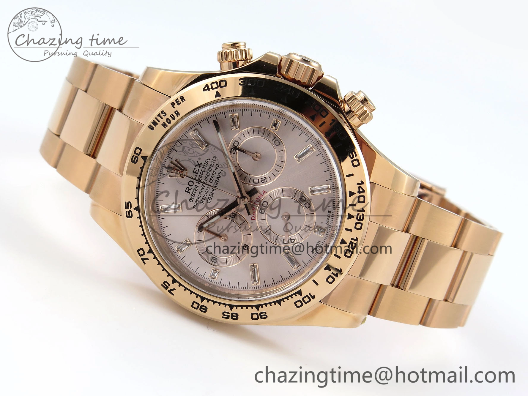 Daytona 116505 1:1 Best Edition Clean Factory Champagne Diamond Markers Dial on RG Bracelet A4130