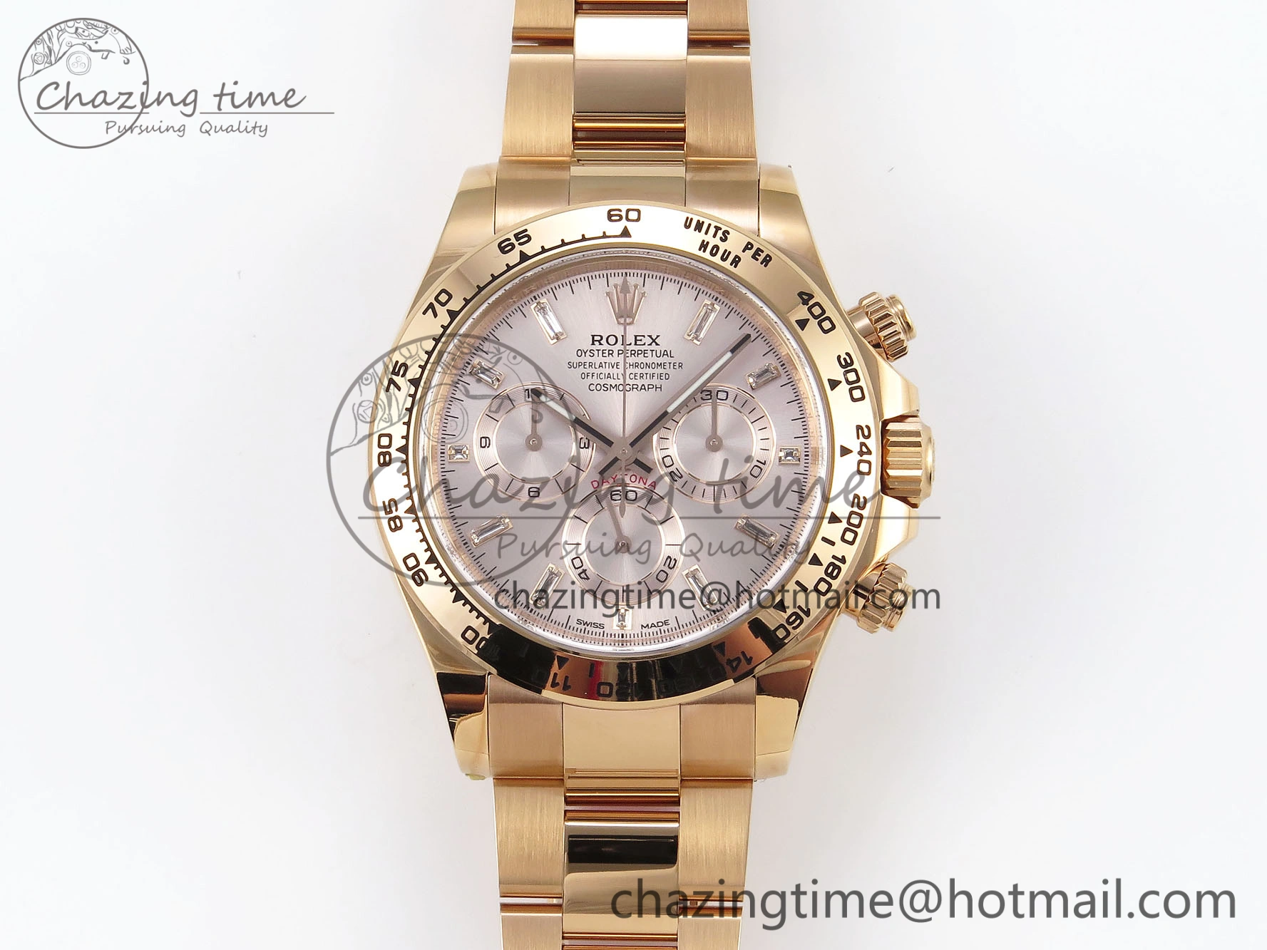 Daytona 116505 1:1 Best Edition Clean Factory Champagne Diamond Markers Dial on RG Bracelet A4130