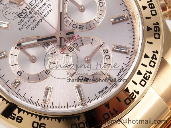 Daytona 116505 1:1 Best Edition Clean Factory Champagne Diamond Markers Dial on RG Bracelet A4130