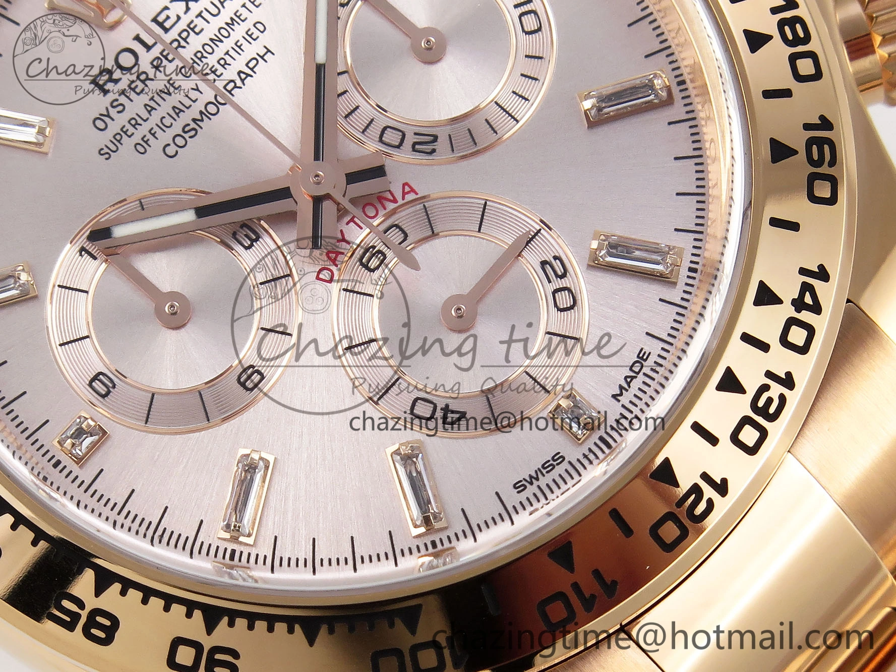 Daytona 116505 1:1 Best Edition Clean Factory Champagne Diamond Markers Dial on RG Bracelet A4130