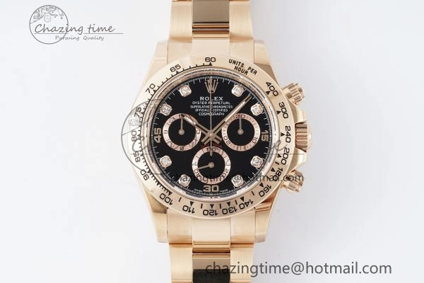 Daytona 116505 BTF 1:1 Best Edition Black Diamonds Dial on RG Bracelet SA4130