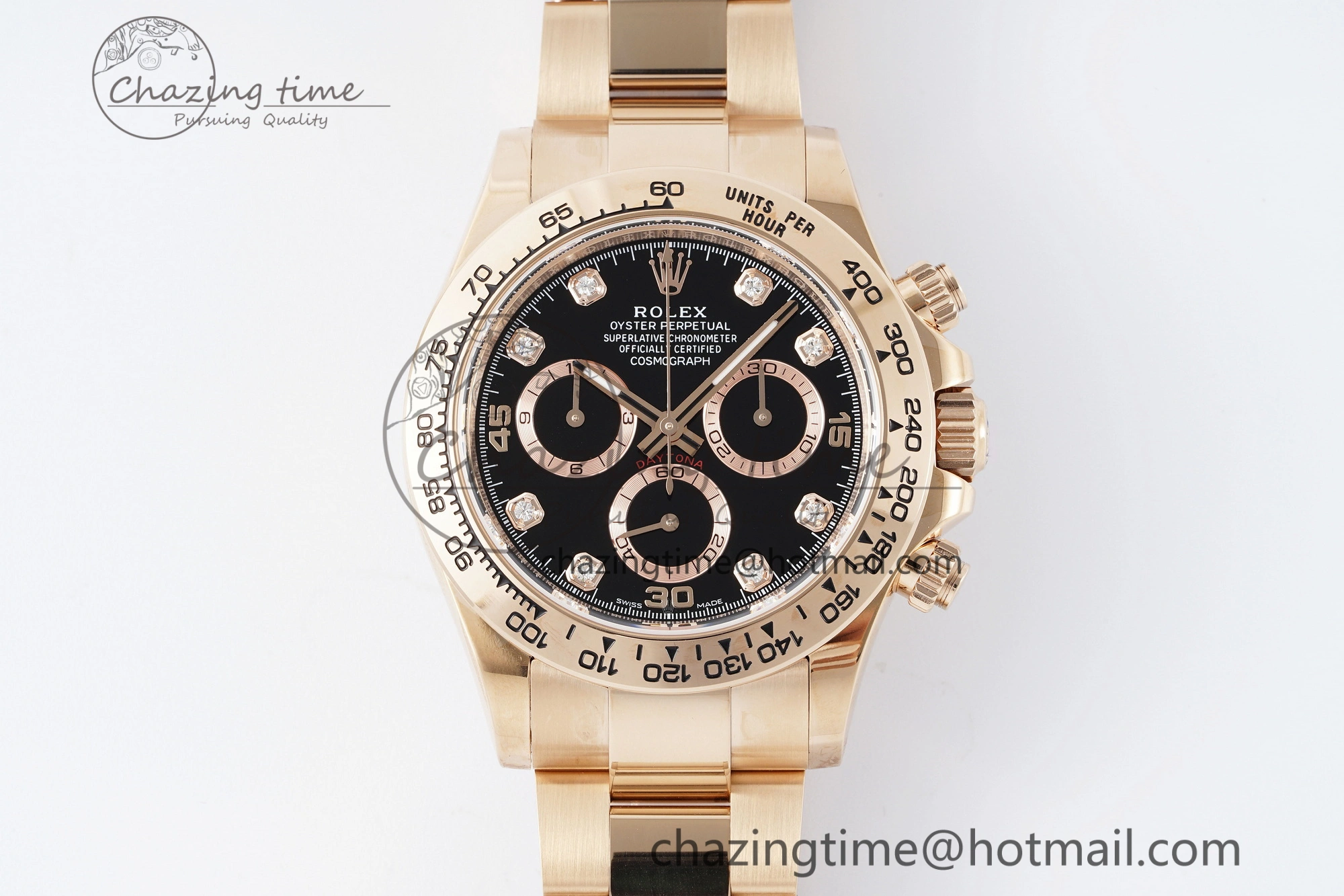Daytona 116505 BTF 1:1 Best Edition Black Diamonds Dial on RG Bracelet SA4130