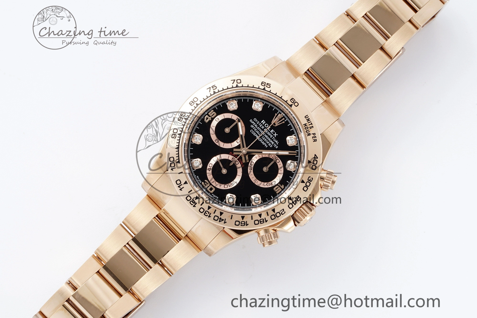 Daytona 116505 BTF 1:1 Best Edition Black Diamonds Dial on RG Bracelet SA4130