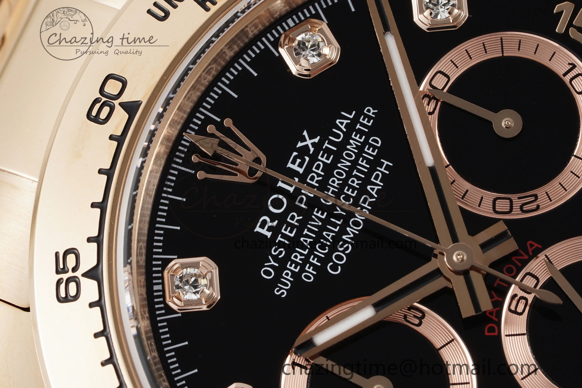 Daytona 116505 BTF 1:1 Best Edition Black Diamonds Dial on RG Bracelet SA4130