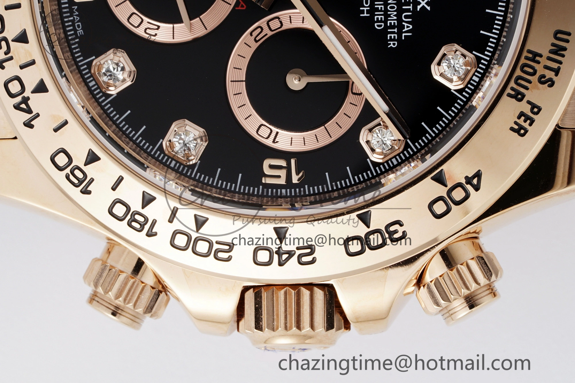 Daytona 116505 BTF 1:1 Best Edition Black Diamonds Dial on RG Bracelet SA4130