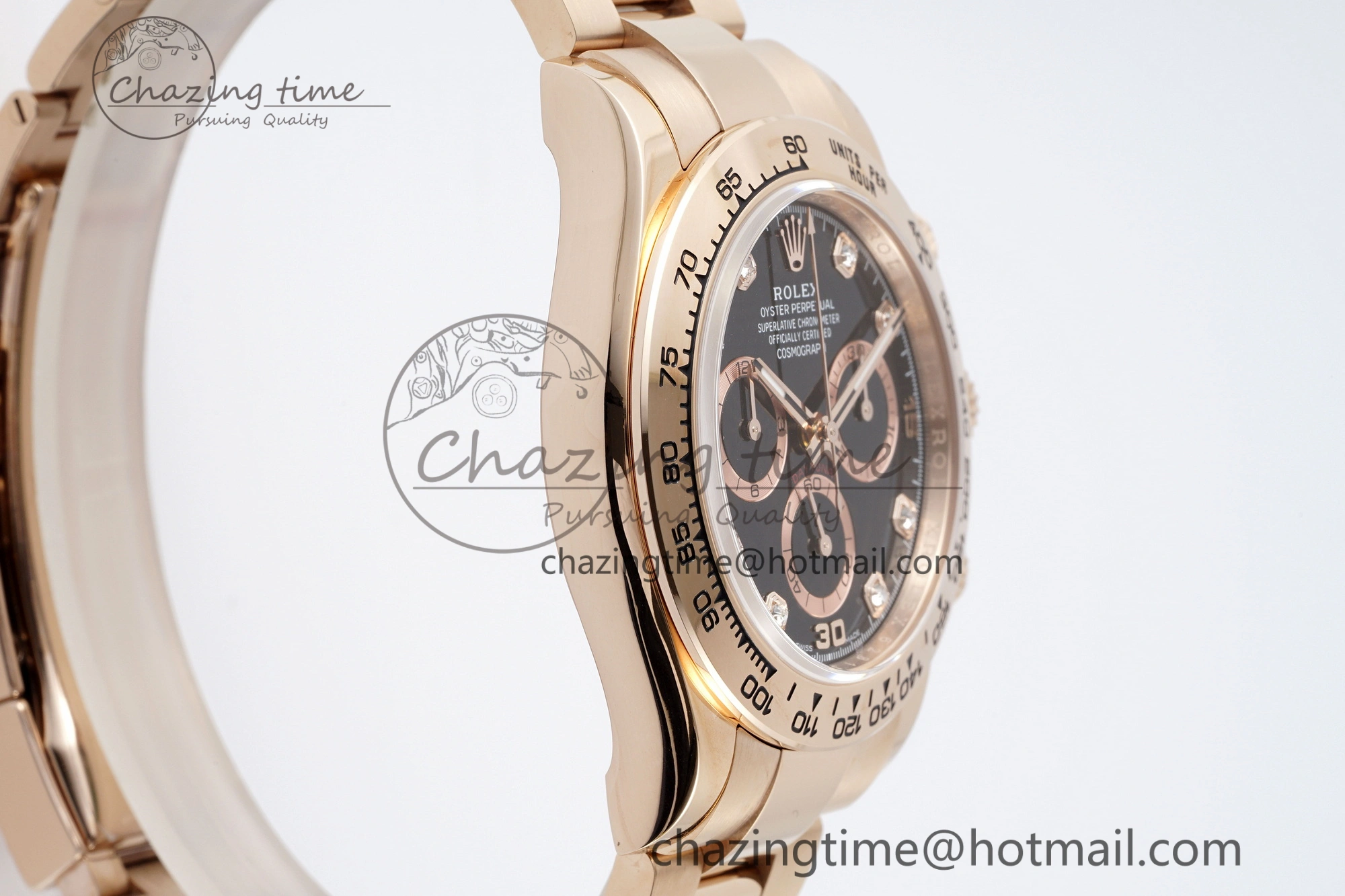Daytona 116505 BTF 1:1 Best Edition Black Diamonds Dial on RG Bracelet SA4130