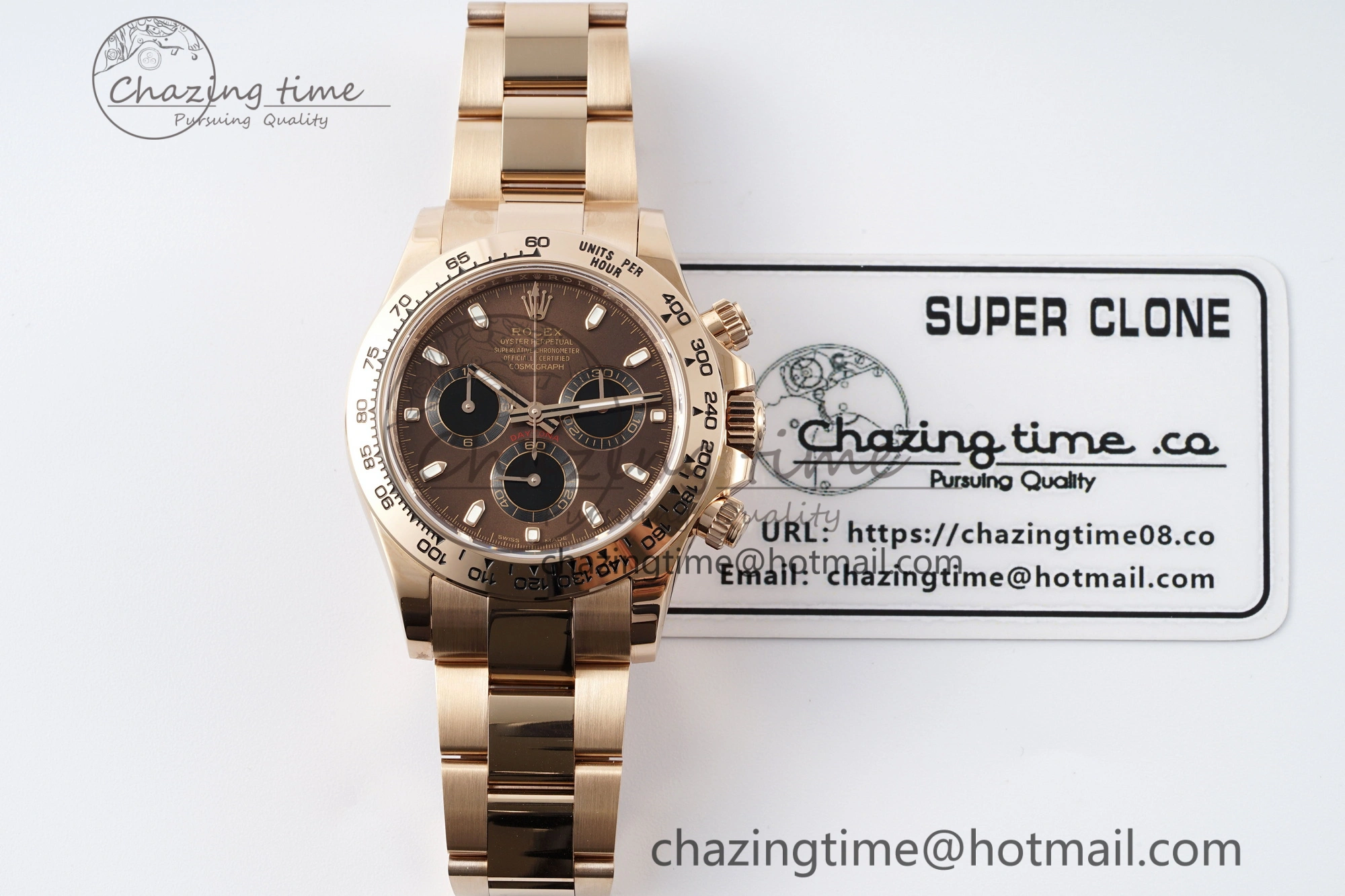 Daytona 116505 BTF 1:1 Best Edition Brown Dial on RG Bracelet SA4130