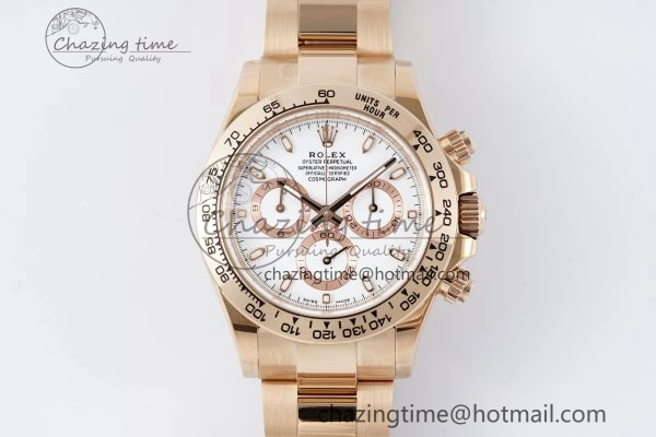 Daytona 116505 BTF 1:1 Best Edition White Dial on RG Bracelet SA4130